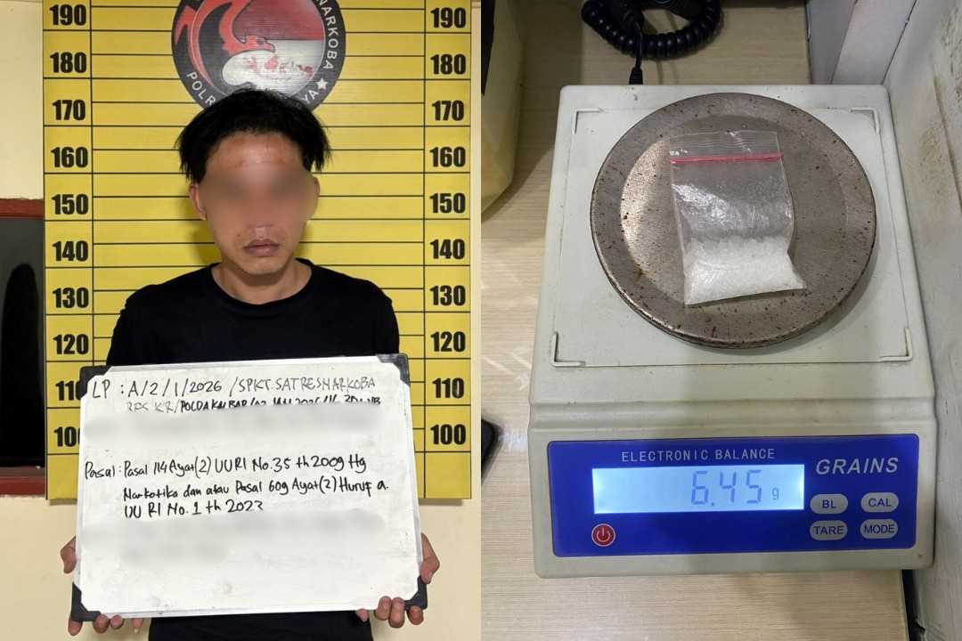 Biasa Jual Beli Motor di Medsos, Pria di Kubu Raya Malah Jadi Kurir Sabu ‘Bahan Telok’